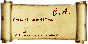 Czumpf Auróra névjegykártya